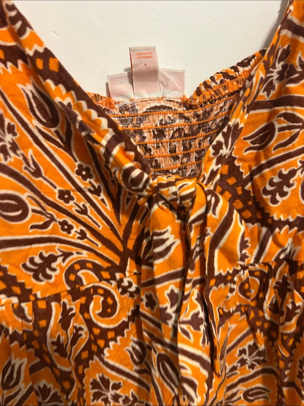 Knox Rose Orange and Brown Printed Maxi Skirt
